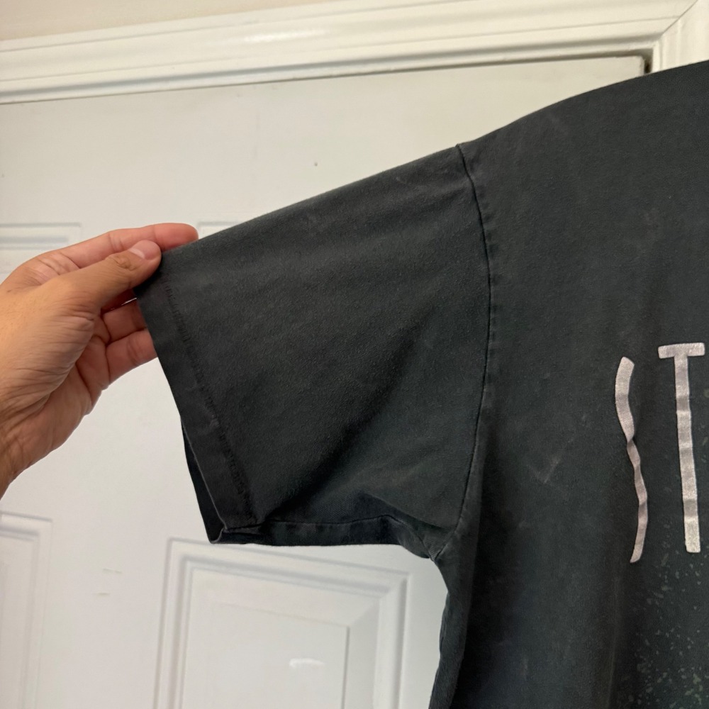 NWOT ANINE BING grey stardust galaxy space graphic cropped boxy crew neck tee - Picture 2 of 6
